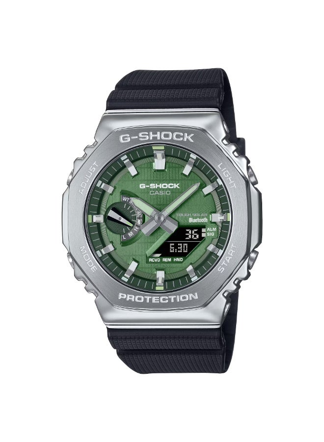 Casio G-Shock GBM-2100A-1A3 Analog-Digital Men's Watch | Green Metallic Dial | Tough Solar | Bluetooth | Stainless Steel Bezel | 200M Water Resistant - Image 1