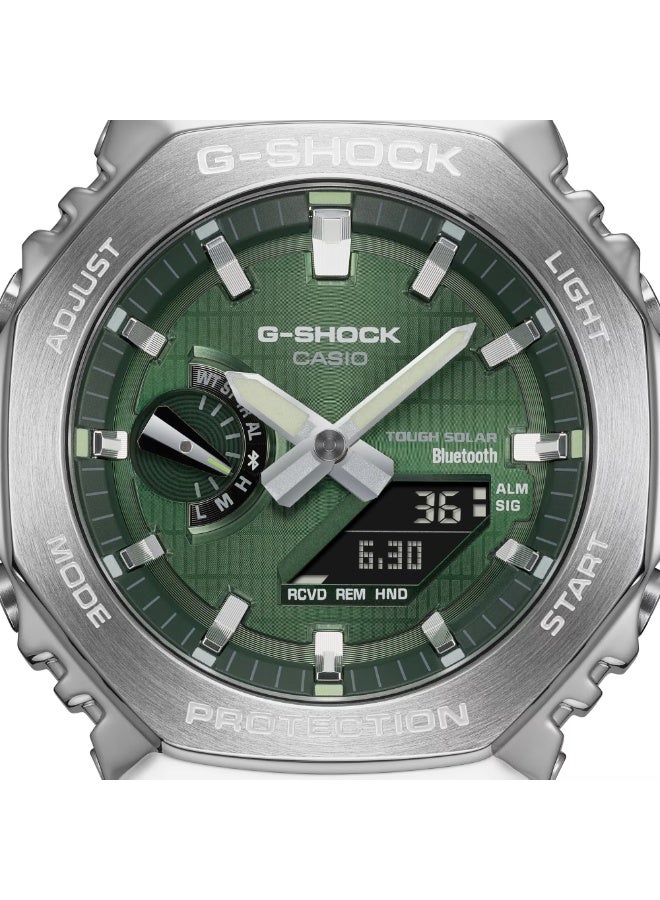 Casio G-Shock GBM-2100A-1A3 Analog-Digital Men's Watch | Green Metallic Dial | Tough Solar | Bluetooth | Stainless Steel Bezel | 200M Water Resistant - Image 3