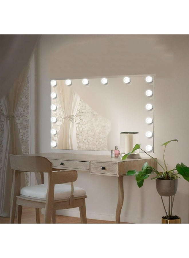 Joyelink LED Vanity Mirror Lights with 14 Dimmable Bulbs, 3000K 4500K 6500K & 10 Brightness Levels Adjustable, Plug in USB Cable, Stick On Mirror Lights for Makeup Desk Bathroom Dressing Room - Image 3