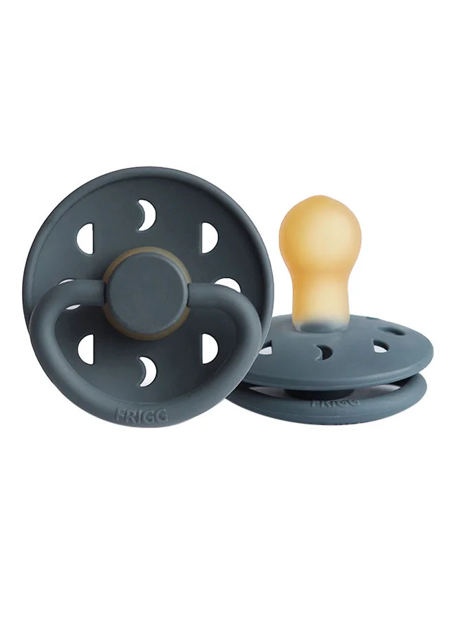 FRIGG Moon Phase Latex Pacifier, 0-6 Months, Size 1 - Slate