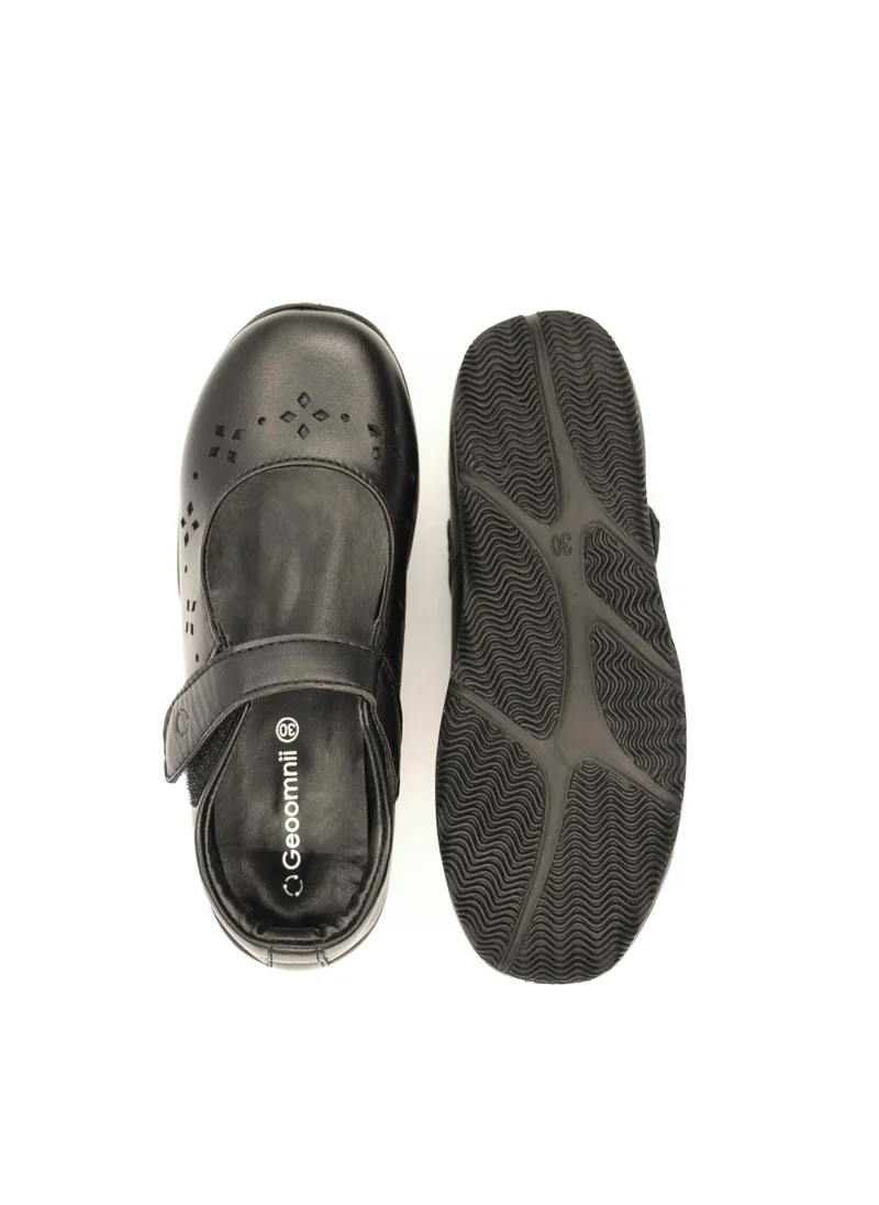 Geoomnii Girls School Shoes – Comfortable Black Formal Uniform Footwear for Daily Wear | Non-Slip Sole, Durable Stitching, Cushioned Insole | Back to School Essentials