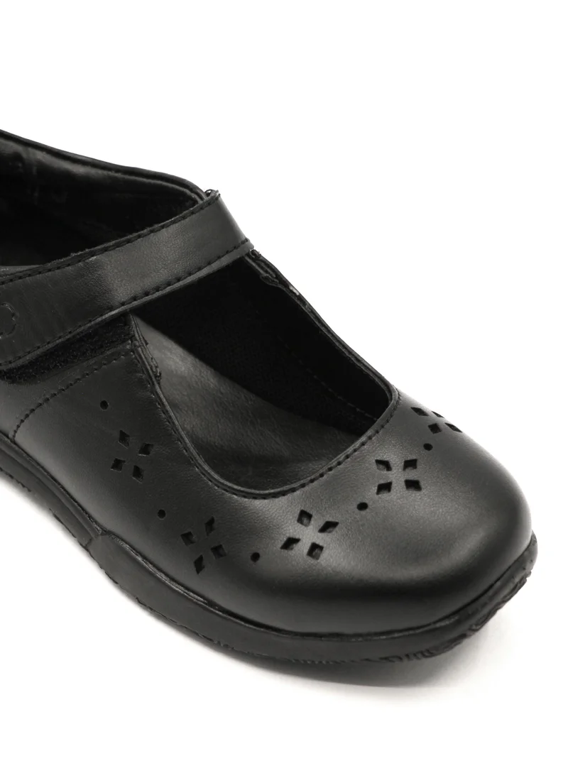Geoomnii Girls School Shoes – Comfortable Black Formal Uniform Footwear for Daily Wear | Non-Slip Sole, Durable Stitching, Cushioned Insole | Back to School Essentials