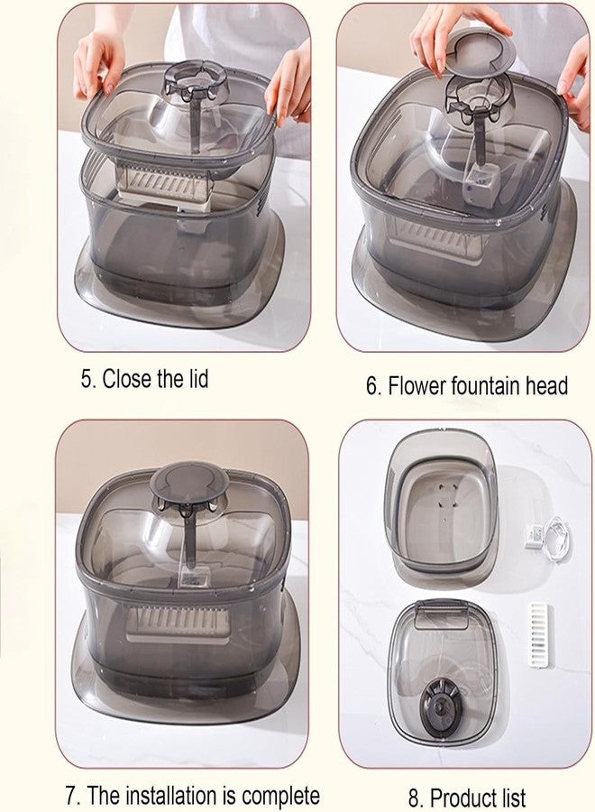 VBM Dog Water Fountain, 135oz/5L Ultra Quiet Pet Water Dispenser with Smart Pump and 3 Replacement Filters, Automatic Pet Water Fountain for Dogs, Cats & Other Pets - Image 2