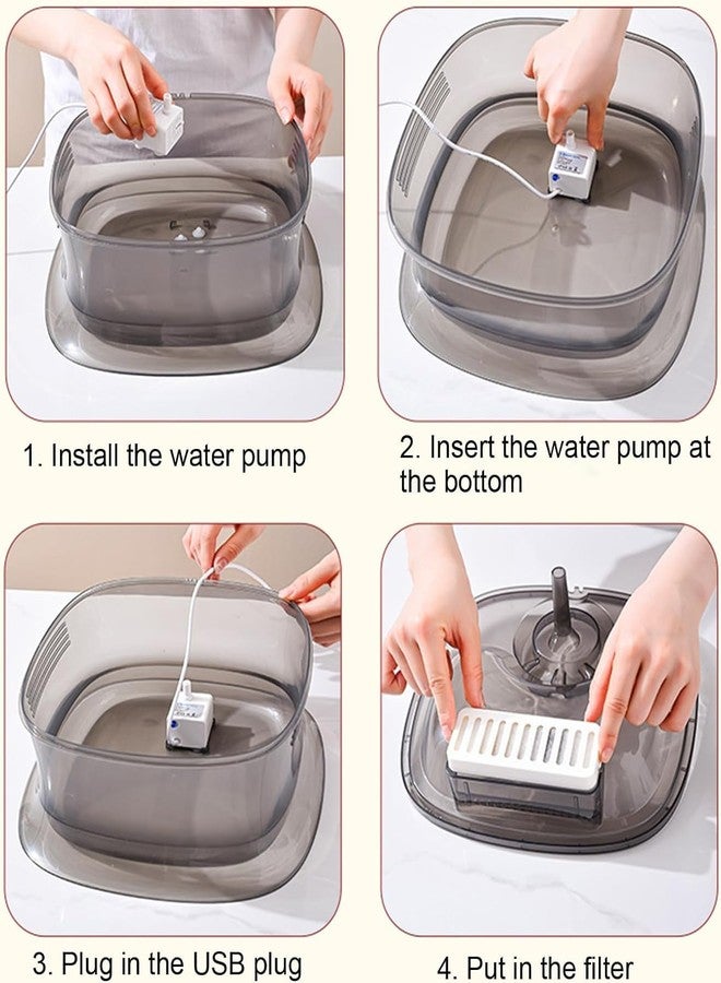 VBM Dog Water Fountain, 135oz/5L Ultra Quiet Pet Water Dispenser with Smart Pump and 3 Replacement Filters, Automatic Pet Water Fountain for Dogs, Cats & Other Pets - Image 5