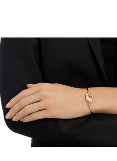 Chomel Swan Rhodium Plated Stone Studded Bracelet  - Image 2