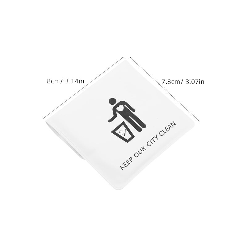 White Portable Pocket Ashtray Pouch Fireproof Reusable Outdoor Cigarette Butt Container Mini For Travel Beach - Image 3