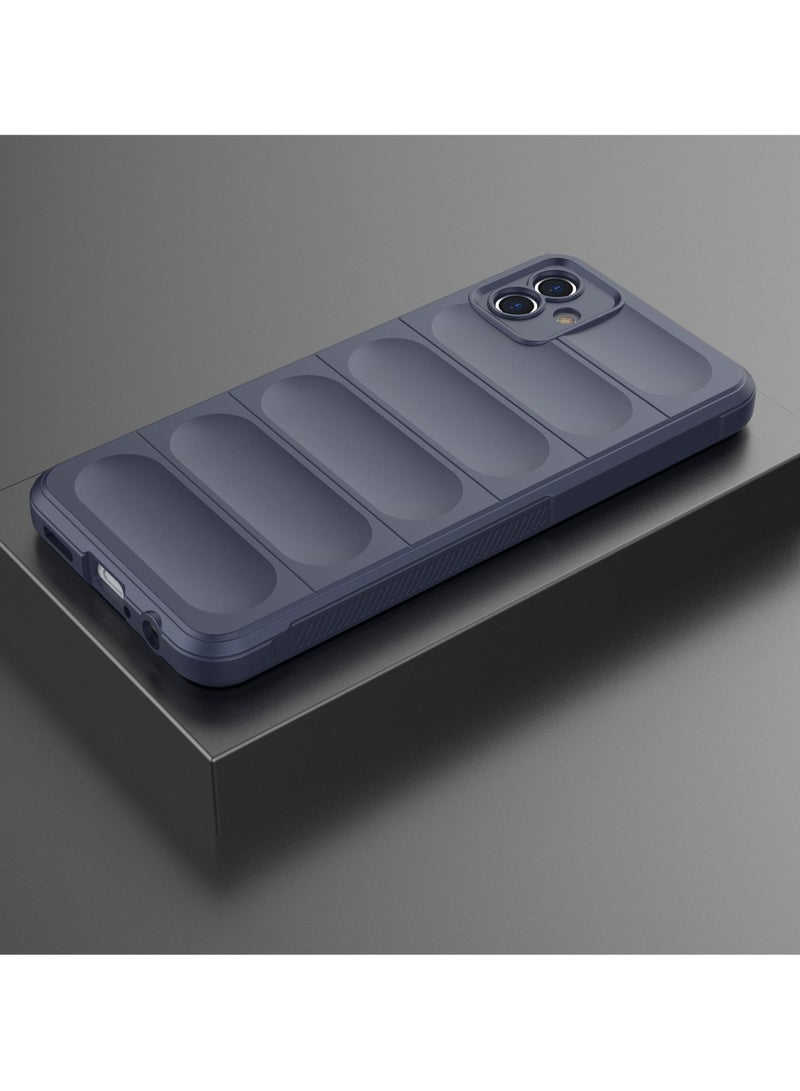 جولدن ماسك سامسونج جلاكسى اية 04 4جى (Samsung Galaxy A04 4G) جراب ماجيك كيس كفر حماية للهاتف - (ازرق داكن) - Image 2