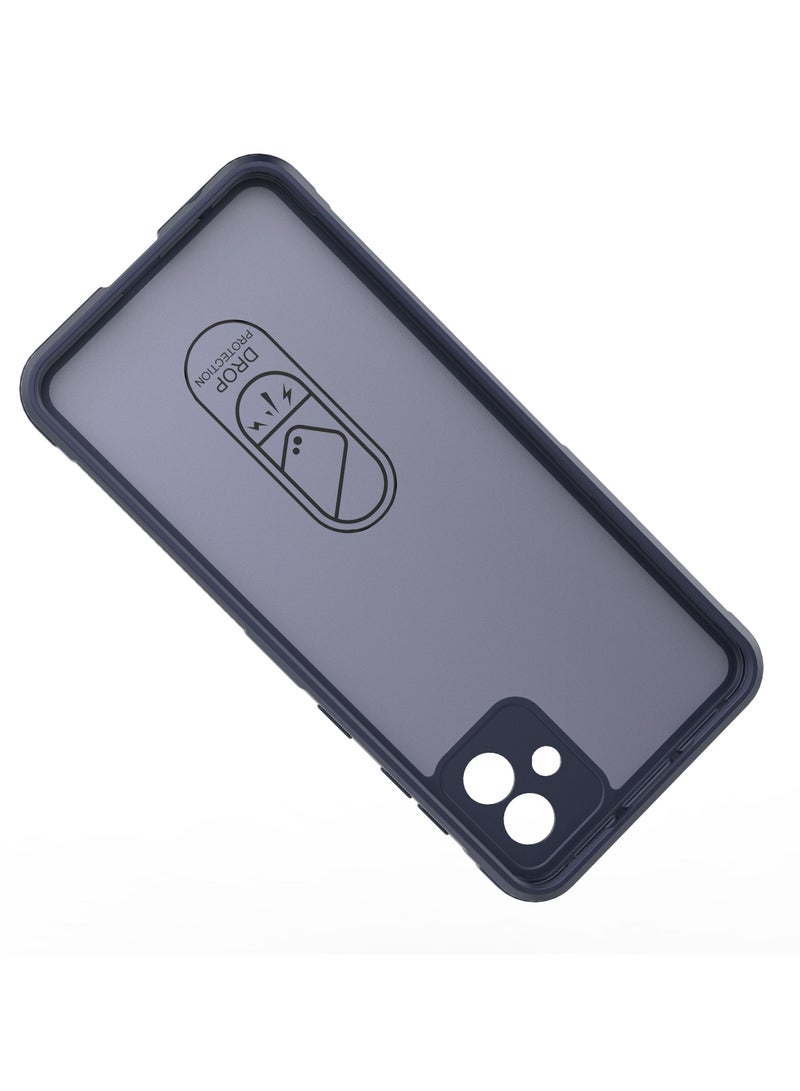 جولدن ماسك سامسونج جلاكسى اية 04 4جى (Samsung Galaxy A04 4G) جراب ماجيك كيس كفر حماية للهاتف - (ازرق داكن) - Image 5