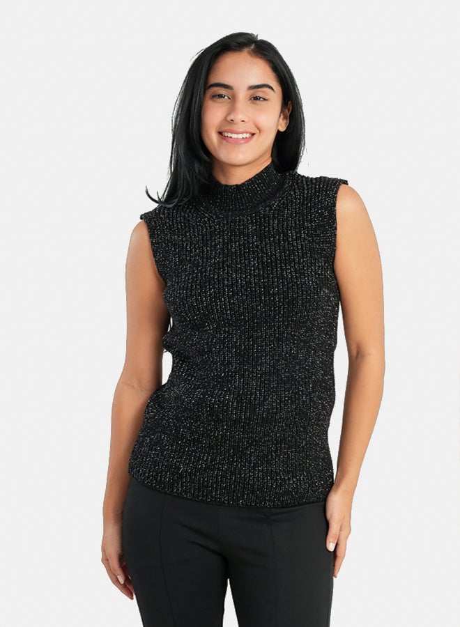 Carina High Neck Ribbed Pullover - Image 1