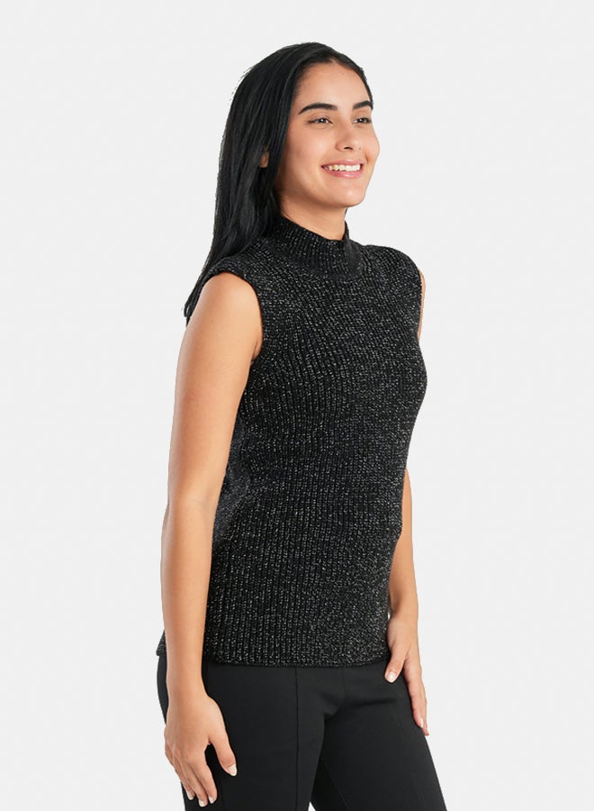 Carina High Neck Ribbed Pullover - Image 2