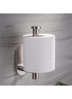 HOOKOR 2 Pack Toilet Paper Holder, Self Adhesive Toilet Roll Holder No Drilling Stainless Steel, Toilet Paper Roll Holder, Wall Mount Toilet Paper Holders for Bathroom, Kitchen, Washroom (Silver)  - Image 2
