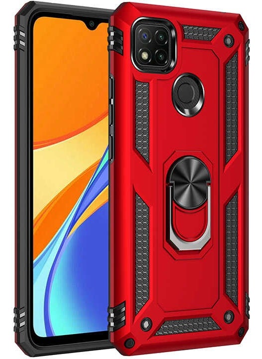 FUJİMAX FUJIMAX Xiaomi Redmi 9c Case Ring Phone Case with Armor Feature Special for Horizontal and Vertical Use  - Image 1