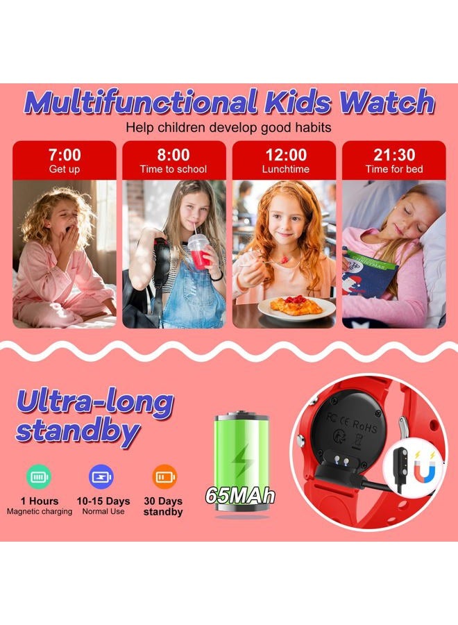 BEN NEVIS NN BEN NEVIS Kids Watch for Boys Girls Waterproof Digital Watch for Kids with Pedometer, Vibration Alarm Clock, Stopwatch, Calendar, No App for Ages 5-18, 05-Red - Image 4
