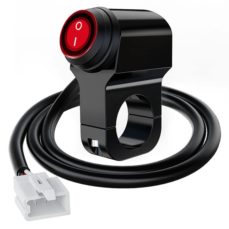 Nilight Nilight Motorcycle Handlebar Switch Plug and Play 12V ATV Handlebar Light Switch Push Button Waterproof ON Off Switches for ATV UTV Driving Lights- Fits 7/8" Handlebars (22mm), 2 Years Warranty  - Image 1