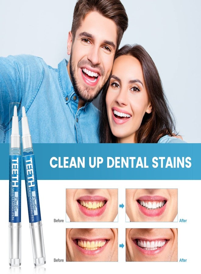 Pankoo Teeth Whitening Pen 4+1(5 Pack), 70+ Treatments, Use Twice a Day Up to 1-6 Shade Whiter in 1-2 Weeks, 4 Whitening Pens plus 1 Desensitizing Pen, Effective, Painless and Enamel Safe Teeth Whitening Gel - Image 2