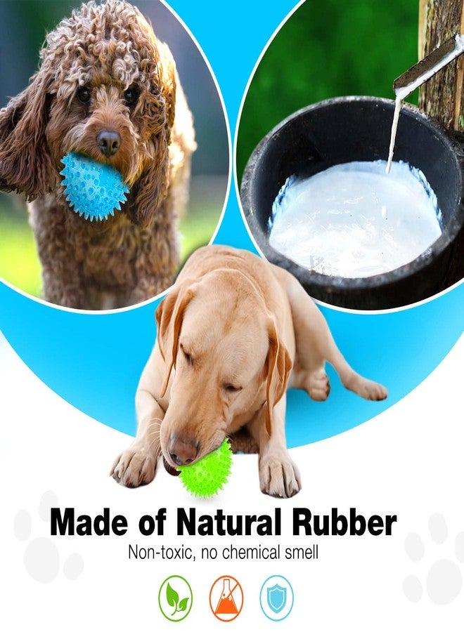 PUPTILY Puppy Toy 2.5” Squeaky Dog Balls Toys and Spikey Dog Ball for Aggressive Chewers for Small Dogs Dog Balls for Clean Teeth and Training （6 Pack - Image 3