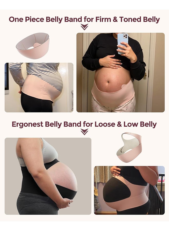 Momcozy حزام الحمل، حزام الحمل المريح CozySupport Ergonest، حزام الحمل غير المرئي للظهر، البطن، الخصر - L - Image 5