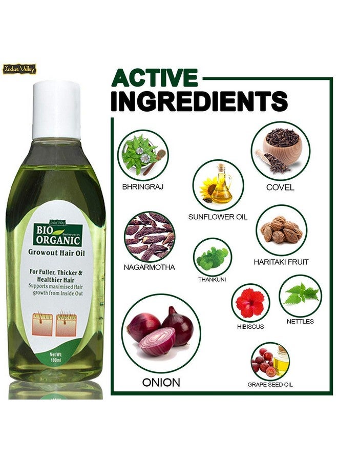Indus Valley Bio Organic Growout Hair Oil 100Ml - Image 5