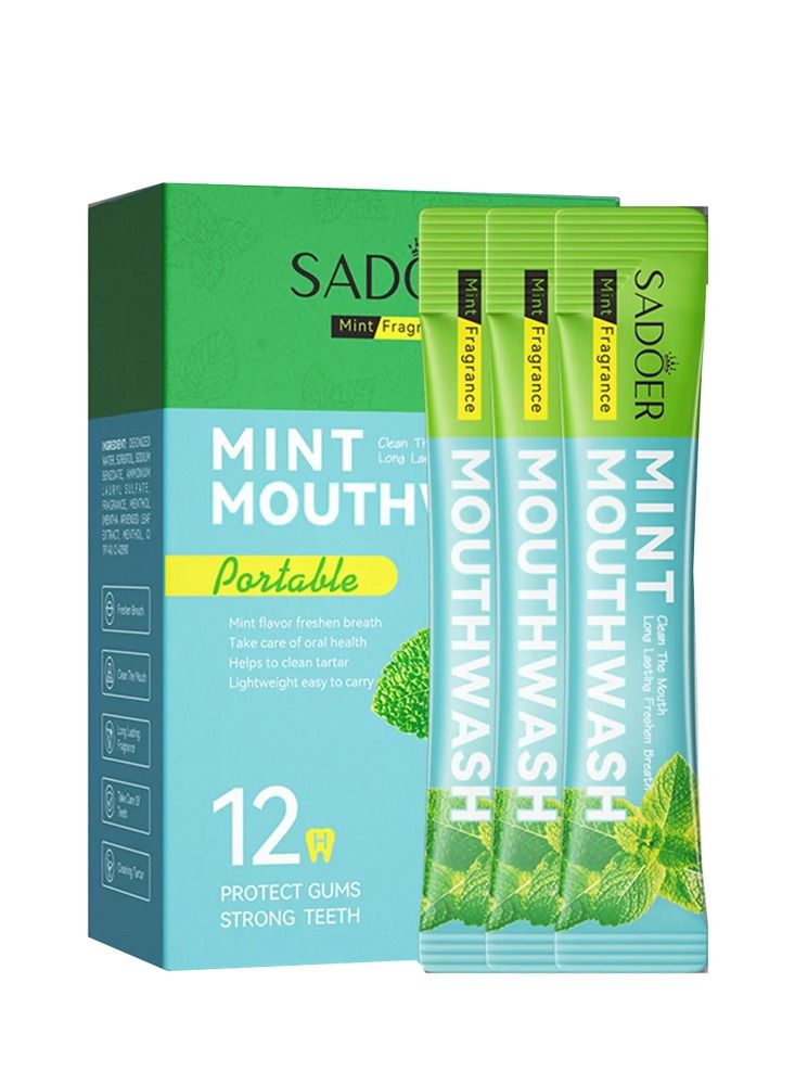 سادور غسول ومعطر الفم المنعش المحمول للاستعمال مرة واحدة بالنعناع 10 مل 20 قطعة - Image 1