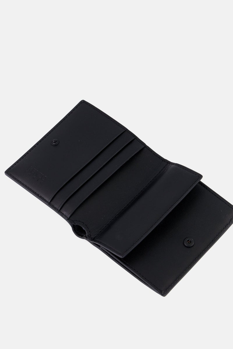 Kenzo محفظة جلدية للرجال بشعار العلامة التجارية، سوداء - Image 3