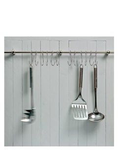 SYOSI S Shaped Metal Hooks Clip, S Shaped Hooks Stainless Steel Metal Hangers,Not Slip Off, Suitable for Indoor and Outdoor Hanging,  Kitchen Lights, Hanging Hooks for DIY Crafts(100 Pieces) Silver  - Image 2