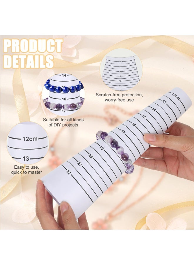 OSHIMA 4PCS Bracelet Measuring Tool Set, Bracelet Sizer Measuring Tool, Wrist Gauge Sizing Tools, 12-22cm Resin Bangle Sizer Mandrel for Bracelets Bangle Jewelry Making DIY - Image 2