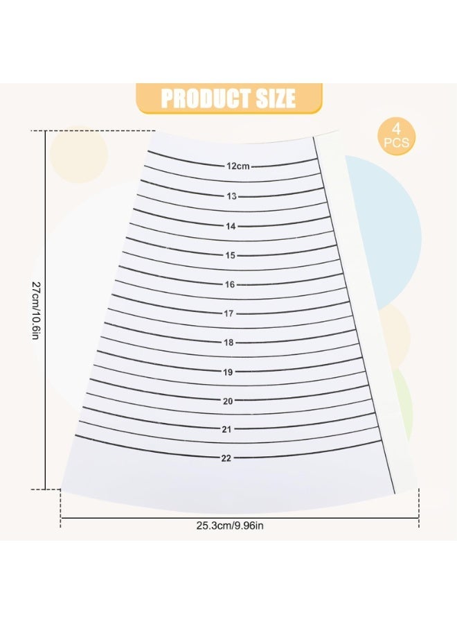 أوشيما 4PCS أداة قياس الأساور، أداة قياس الأساور، أدوات قياس المعصم، 12-22 سم بنجر الراتنج Sizer Mandrel for أساور بنجر المجوهرات DIY - Image 2