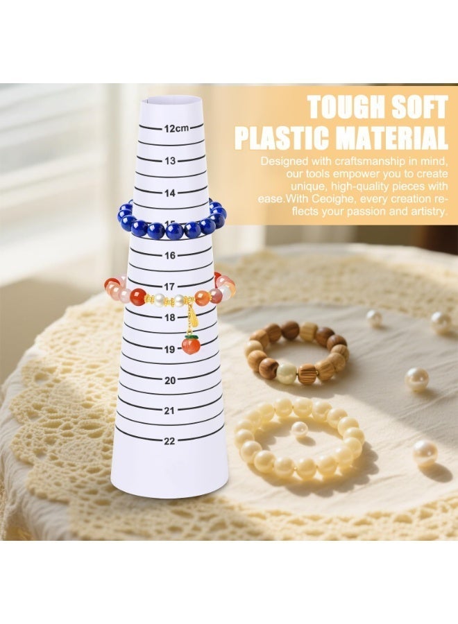 أوشيما 4PCS أداة قياس الأساور، أداة قياس الأساور، أدوات قياس المعصم، 12-22 سم بنجر الراتنج Sizer Mandrel for أساور بنجر المجوهرات DIY - Image 5