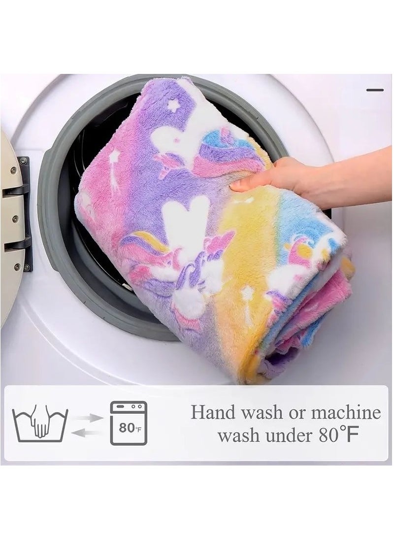 FASHION HOME Kids Glow in The Dark Blanket Soft Throw All Seasons for Couch Sofa Bed 150 x 120cm - Image 4