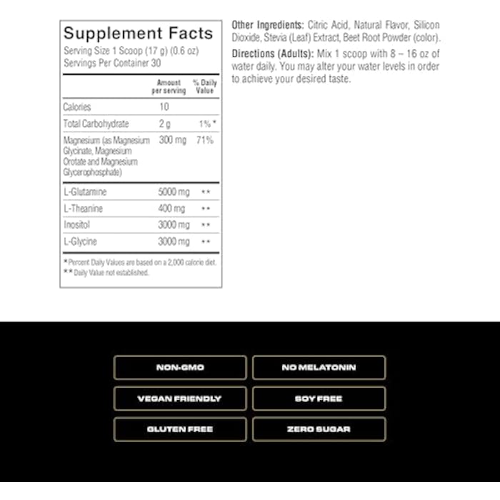 Spoken Nutrition Sleep Builder, Melatonin Free Sleep Powder, 3 Forms of Magnesium, Cherry Flavor, 30 Servings, Nighttime Recovery & Relaxation Support - Image 4