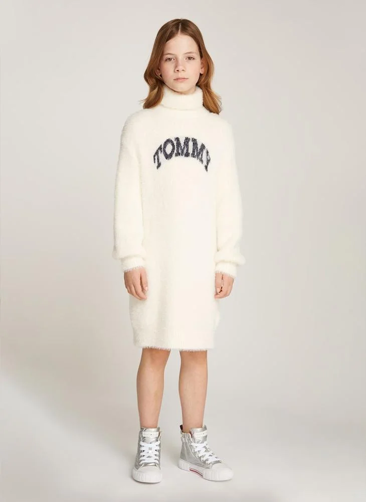 تومي هيلفيغر TOMMY TURTLENECK FLUFFY DRESS LS