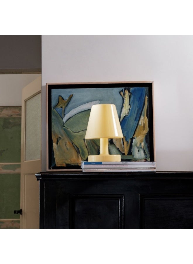 Fatboy Edison the Ambiance Rechargeable Table Lamp, Wireless, Indoor Decorative Lamp with 3 Light Settings, Stepless Dimmable Mood Light, Portable Desk & Bedside Lamp, 16.5 x 25.3 cm – Pale Yellow - Image 3