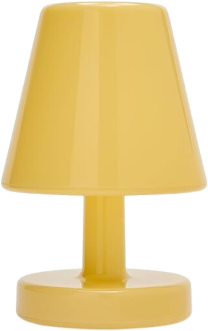 Fatboy Edison the Ambiance Rechargeable Table Lamp, Wireless, Indoor Decorative Lamp with 3 Light Settings, Stepless Dimmable Mood Light, Portable Desk & Bedside Lamp, 16.5 x 25.3 cm – Pale Yellow - Image 1