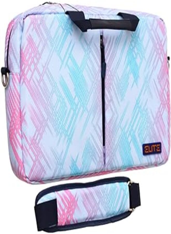 Elite ELITE Fabric Carrying Case And Hand Shoulder With Zipper Pocket And Colorful Design For Laptop - Multi Color 