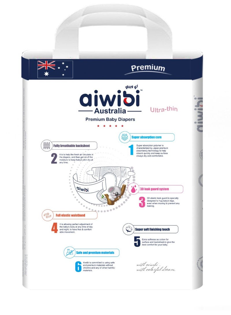 aiwibi baby diapers premium ultra thin Size 2-72pcs (4-8KG) - Image 2