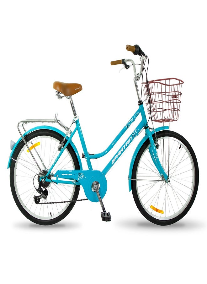 Spartan 24 City Bike -Bicycle Teal, Sp-3024  - Image 1