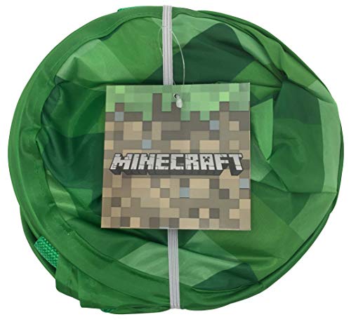 Jay Franco Minecraft Creeper Pop Up Hamper - Mesh Laundry Basket/Bag with Durable Handles, 22" x 14" - Image 3