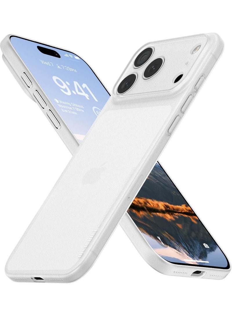 Techie Ultra Thin Frosted Matte Back Cover Case for iPhone 17 Pro – Slim, Smooth, Anti-Fingerprint – Frosted White - Image 5