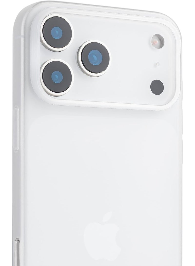 Techie Ultra Thin Frosted Matte Back Cover Case for iPhone 17 Pro – Slim, Smooth, Anti-Fingerprint – Frosted White - Image 3