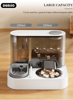 DUNISO Automatic Pet Feeder, Gravity Cat Dog Food Feeder and Water Dispenser Set, Large Capacity Anti-slip Automatic Feeder Waterer with Electric Water Circulating Device, 2 in 1 Food Dispenser for Large & Small Dog Cat Puppy Kitten Feeder  - Image 5