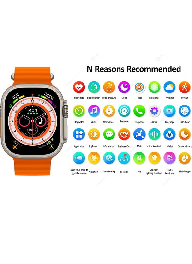 ELTRAZONE - HK 8Pro Max Open AI and Chat GPT Support Multifunctional Smart watch ultra 49mm with Wireless Charger For Mens and Women's - Image 1