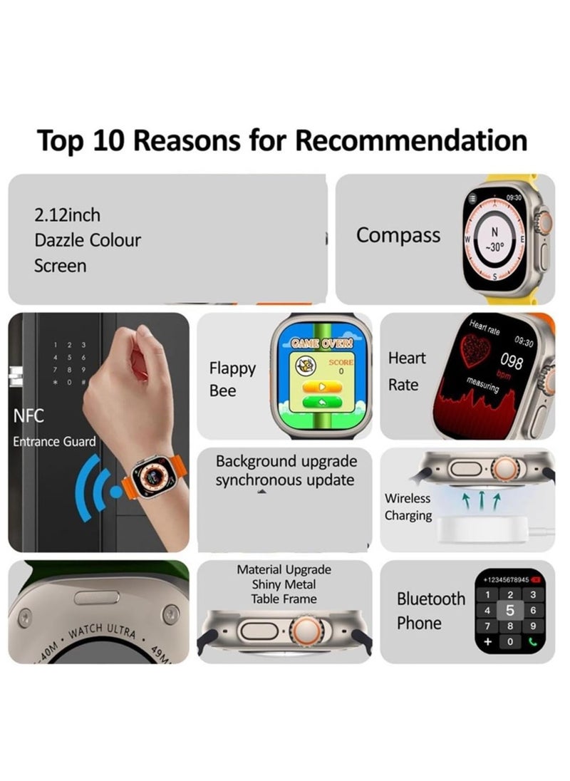 ELTRAZONE - HK 8Pro Max Open AI and Chat GPT Support Multifunctional Smart watch ultra 49mm with Wireless Charger For Mens and Women's - Image 1