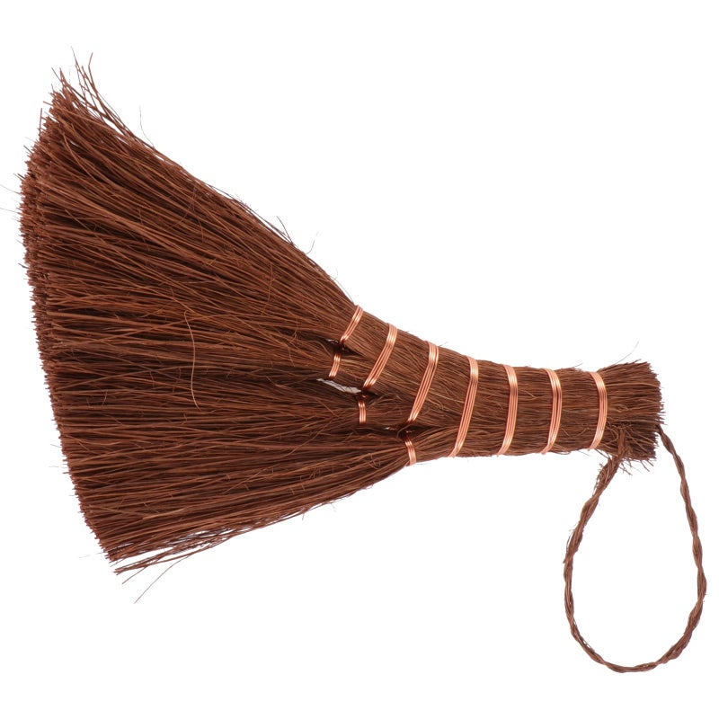 Natural Palm Mini Broom Soft Bristles Compact Cleaning Brush For Home Tea Tray Dust - Image 2