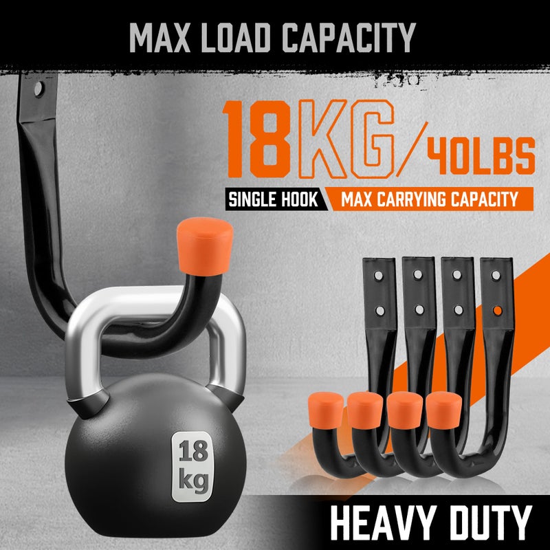 Horusdy 10-Pack Garage Hooks, Utility Hooks, 9"" & 6    Garage Hooks Heavy Duty Wall Hooks For Bikes, Kayak And Hanging Ladders - Image 5