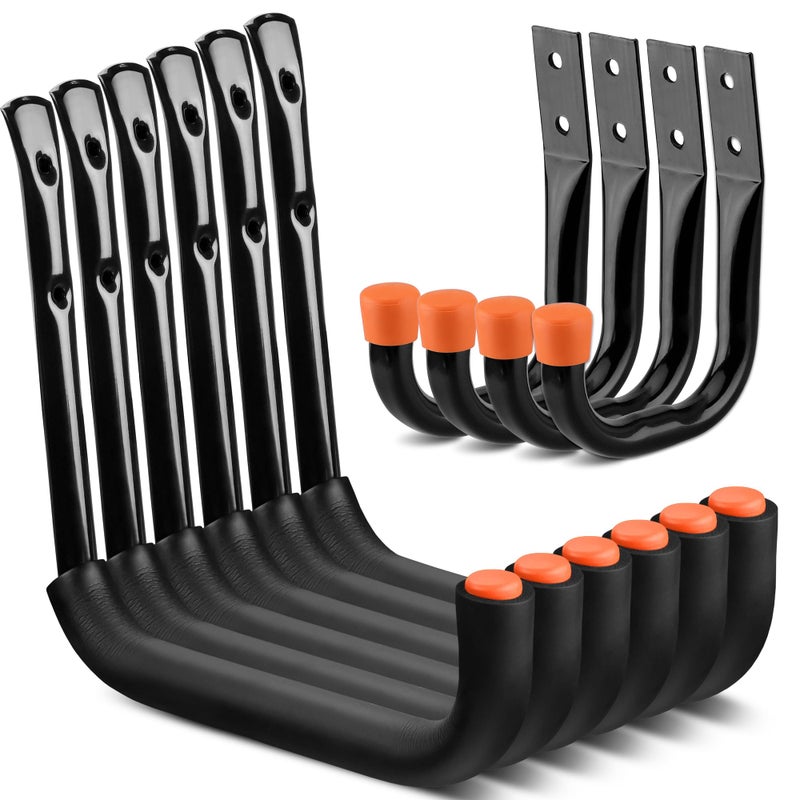 Horusdy 10-Pack Garage Hooks, Utility Hooks, 9"" & 6    Garage Hooks Heavy Duty Wall Hooks For Bikes, Kayak And Hanging Ladders - Image 1