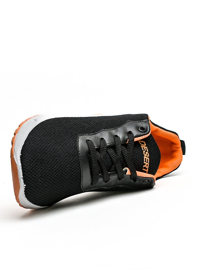 Sportive Canvas Lace-up Sneakers For Men