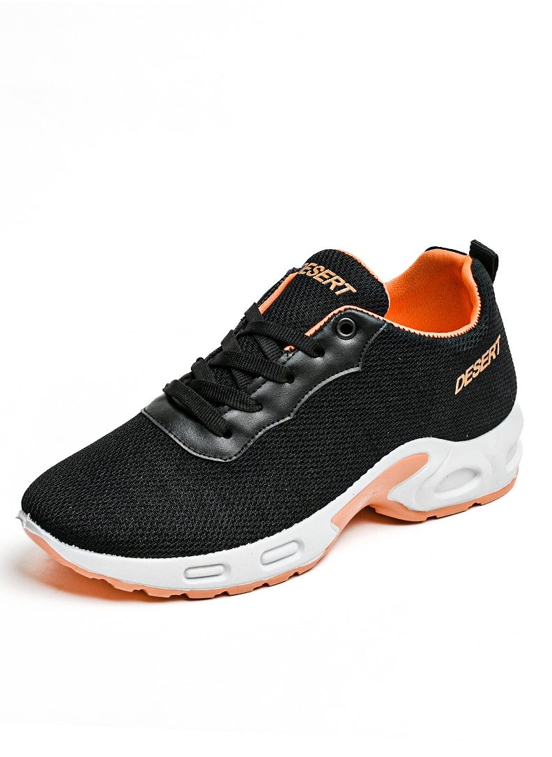 Sportive Canvas Lace-up Sneakers For Men