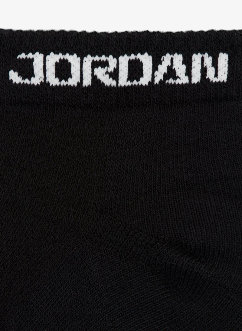 Jordan BLACK/(WHITE) 3-Pack Everyday Elevated Low Socks  | Best Price UAE