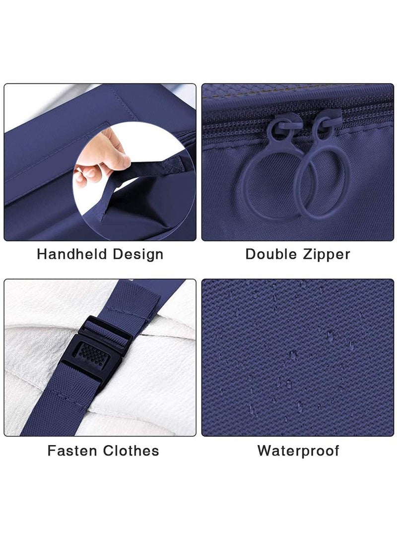 SYOSI Packing Cubes for Suitcase, 8 Pcs Suitcase Organiser Bags, Suitcase Travel Organiser, Hand Luggage Packing Cubes Value Set for Travel (Navy)  - Image 4