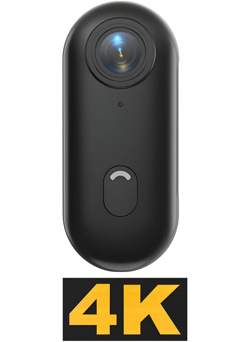 Wayward Rascals 4K Ultra HD Mini Action Camera with WiFi, Sports Camera, 120° Wide Angle Lens, Magnetic Strap, Back Clip, Waterproof Case, 64GB TF Card - Black  - Image 1